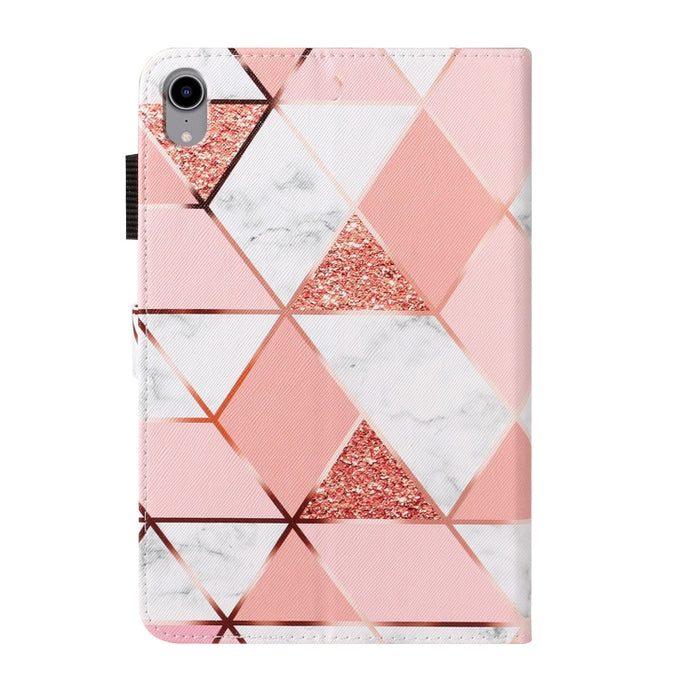 Funda para tableta de cuero inteligente pintada con textura cruzada