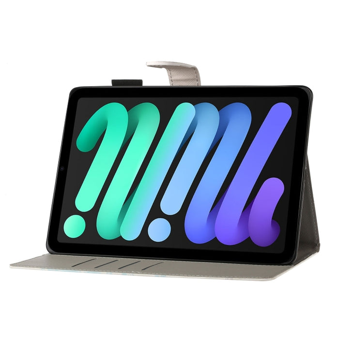 Funda para tableta de cuero inteligente pintada con textura cruzada
