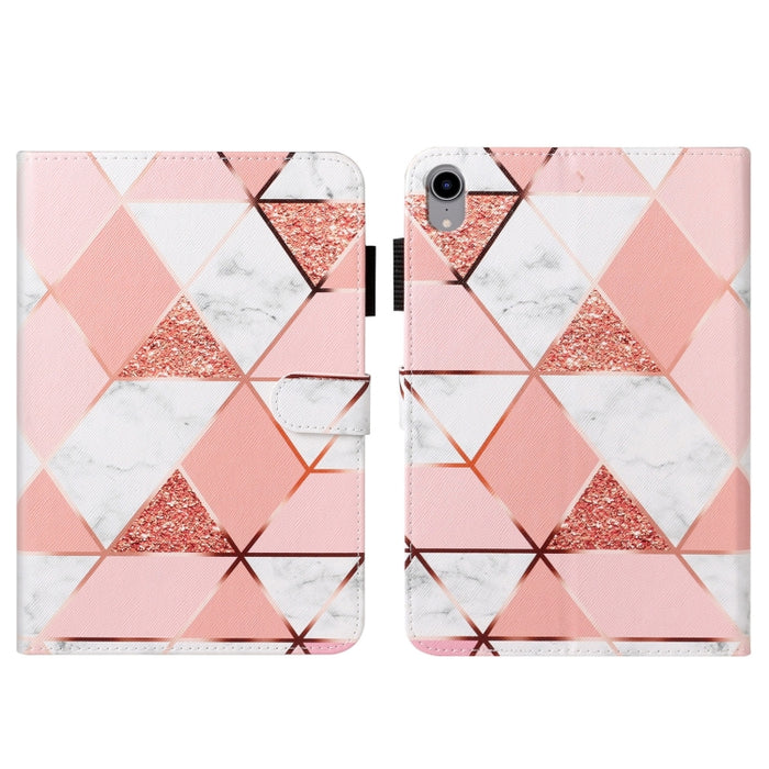 Funda para tableta de cuero inteligente pintada con textura cruzada