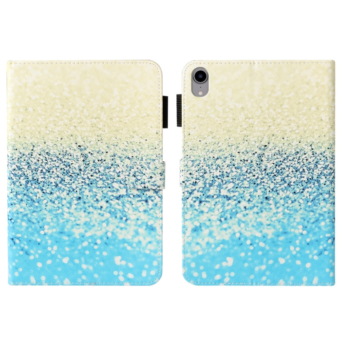 Funda para tableta de cuero inteligente pintada con textura cruzada
