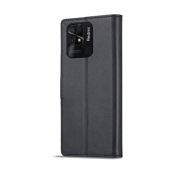 LC.IMEEKE Estuche para teléfono de cuero con textura de becerro, For Xiaomi Redmi 10C