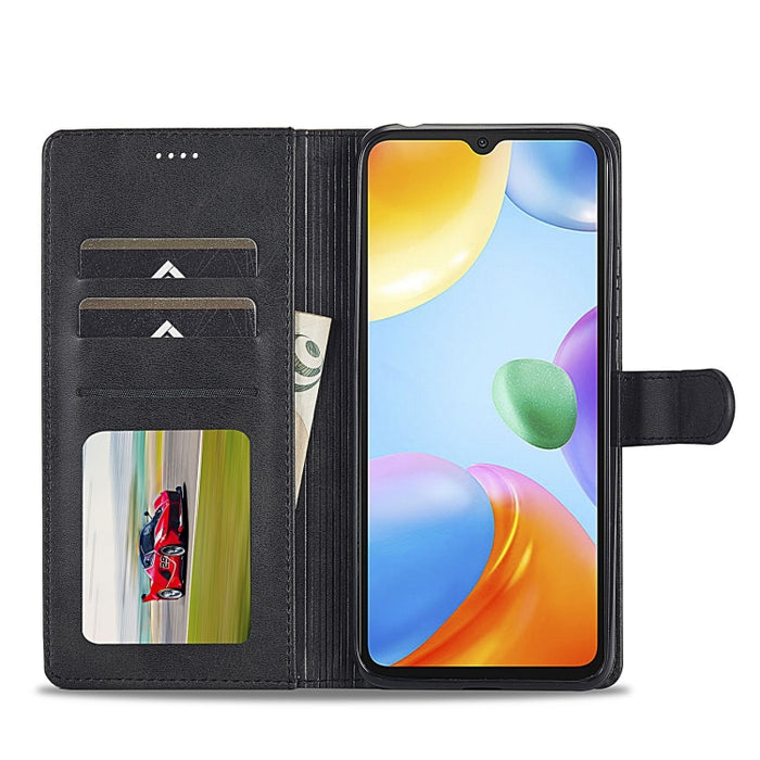 LC.IMEEKE Estuche para teléfono de cuero con textura de becerro, For Xiaomi Redmi 10C