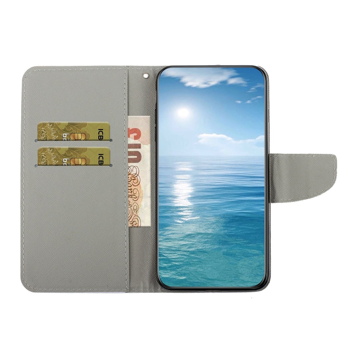 Estuche de cuero con tapa de patrón de dibujo coloreado, For Xiaomi Redmi Note 11 Pro 4G