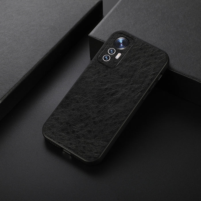 Caja del teléfono de la PU de la textura del caballo loco del agujero exacto, For Xiaomi Mi 12 Lite