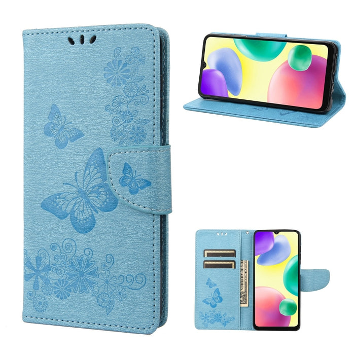 Estuche para teléfono de cuero con relieve de mariposa, For Xiaomi Redmi 10A, For Xiaomi Redmi 10C, For Samsung Galaxy M23 5G, For Samsung Galaxy M53 5G