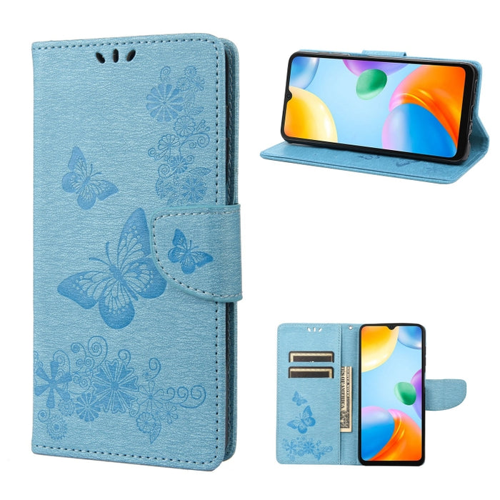 Estuche para teléfono de cuero con relieve de mariposa, For Xiaomi Redmi 10A, For Xiaomi Redmi 10C, For Samsung Galaxy M23 5G, For Samsung Galaxy M53 5G