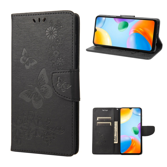 Estuche para teléfono de cuero con relieve de mariposa, For Xiaomi Redmi 10A, For Xiaomi Redmi 10C, For Samsung Galaxy M23 5G, For Samsung Galaxy M53 5G
