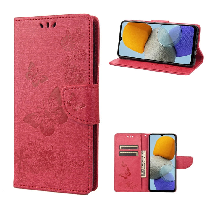 Estuche para teléfono de cuero con relieve de mariposa, For Xiaomi Redmi 10A, For Xiaomi Redmi 10C, For Samsung Galaxy M23 5G, For Samsung Galaxy M53 5G