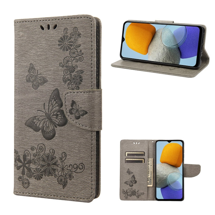 Estuche para teléfono de cuero con relieve de mariposa, For Xiaomi Redmi 10A, For Xiaomi Redmi 10C, For Samsung Galaxy M23 5G, For Samsung Galaxy M53 5G