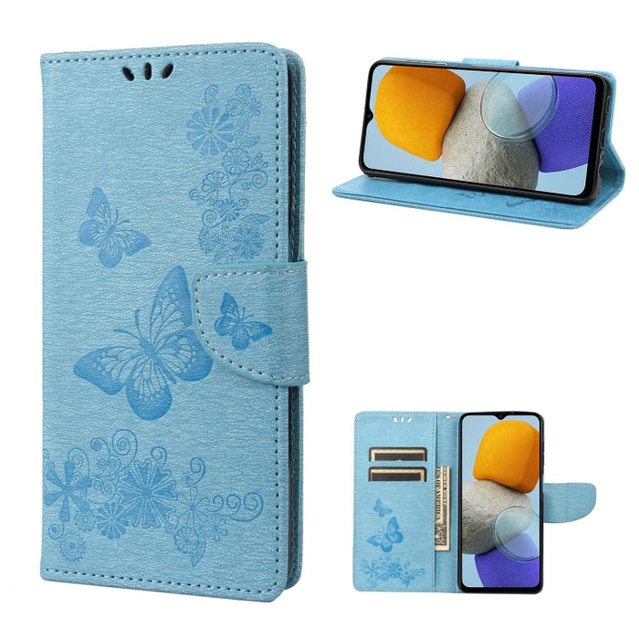 Estuche para teléfono de cuero con relieve de mariposa, For Xiaomi Redmi 10A, For Xiaomi Redmi 10C, For Samsung Galaxy M23 5G, For Samsung Galaxy M53 5G
