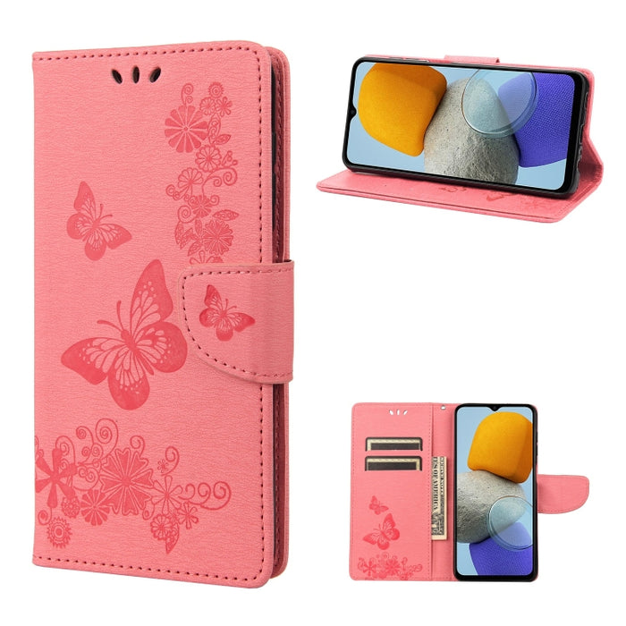 Estuche para teléfono de cuero con relieve de mariposa, For Xiaomi Redmi 10A, For Xiaomi Redmi 10C, For Samsung Galaxy M23 5G, For Samsung Galaxy M53 5G