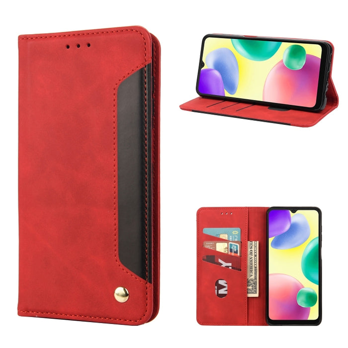 Estuche para teléfono de cuero con empalme de piel, For Xiaomi Redmi 10A, For Xiaomi Redmi 10C, For Samsung Galaxy M23 5G, For Samsung Galaxy M53 5G