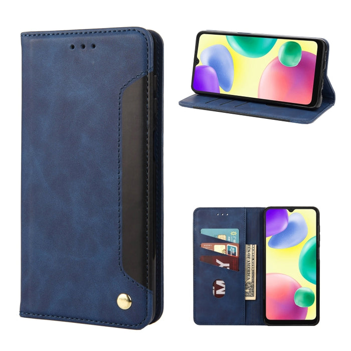 Estuche para teléfono de cuero con empalme de piel, For Xiaomi Redmi 10A, For Xiaomi Redmi 10C, For Samsung Galaxy M23 5G, For Samsung Galaxy M53 5G