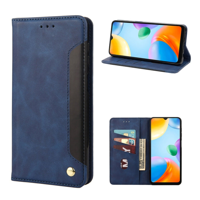 Estuche para teléfono de cuero con empalme de piel, For Xiaomi Redmi 10A, For Xiaomi Redmi 10C, For Samsung Galaxy M23 5G, For Samsung Galaxy M53 5G