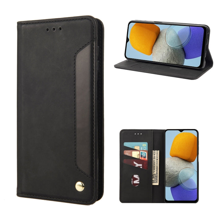 Estuche para teléfono de cuero con empalme de piel, For Xiaomi Redmi 10A, For Xiaomi Redmi 10C, For Samsung Galaxy M23 5G, For Samsung Galaxy M53 5G