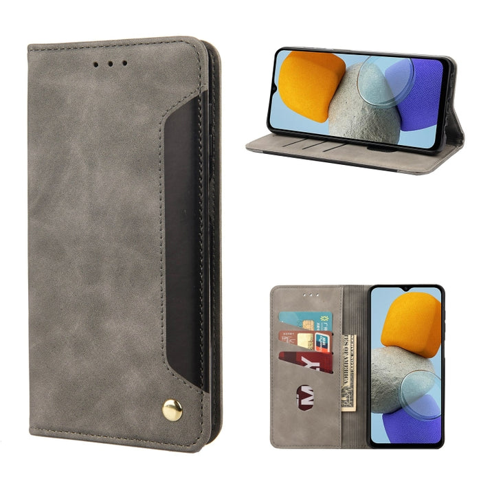 Estuche para teléfono de cuero con empalme de piel, For Xiaomi Redmi 10A, For Xiaomi Redmi 10C, For Samsung Galaxy M23 5G, For Samsung Galaxy M53 5G