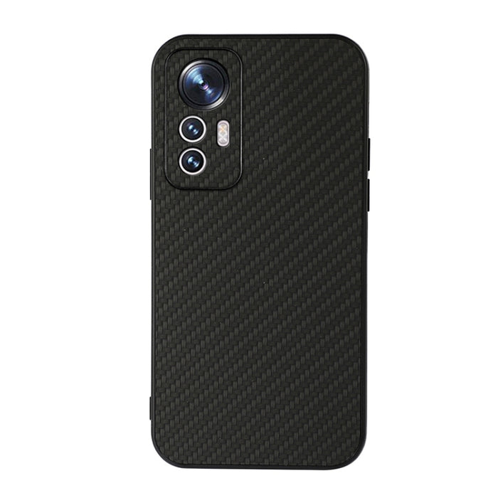 Estuche a prueba de golpes con textura de fibra de carbono con orificio preciso, For Xiaomi Mi 12 Lite