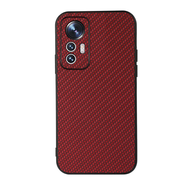 Estuche a prueba de golpes con textura de fibra de carbono con orificio preciso, For Xiaomi Mi 12 Lite