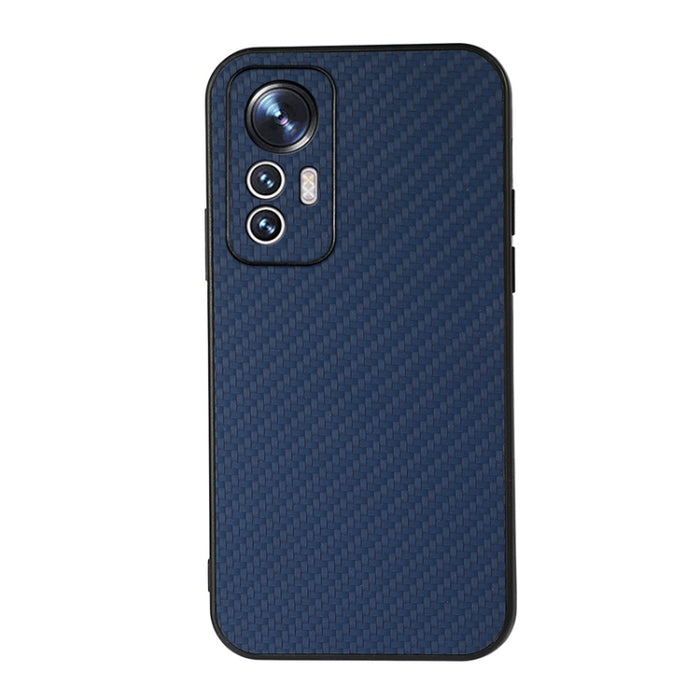Estuche a prueba de golpes con textura de fibra de carbono con orificio preciso, For Xiaomi Mi 12 Lite