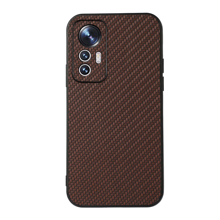 Estuche a prueba de golpes con textura de fibra de carbono con orificio preciso, For Xiaomi Mi 12 Lite