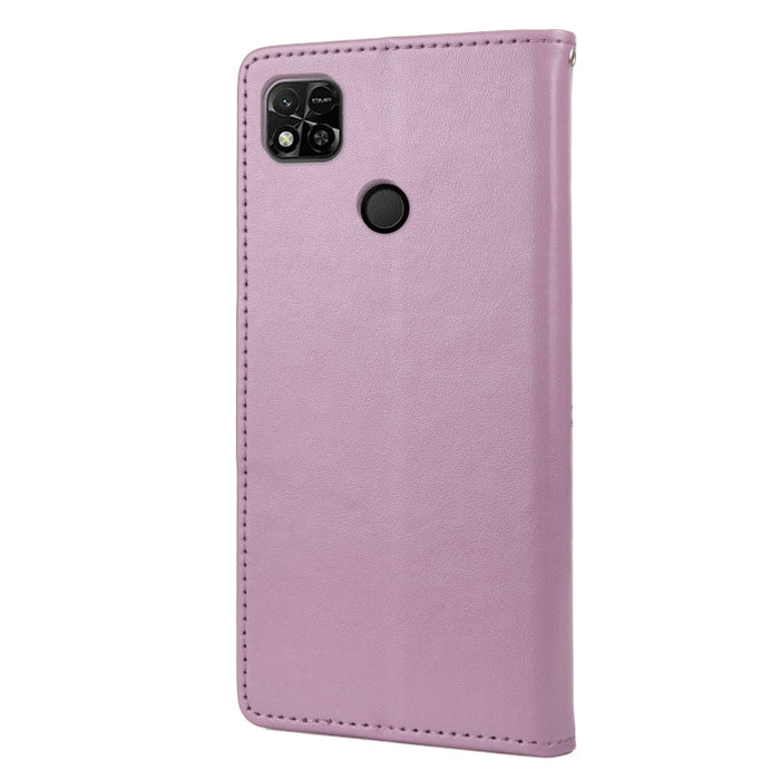 Estuche para teléfono con tapa de cuero con estampado de flores de mariposa, For Xiaomi Redmi 10A, For Xiaomi Redmi 10C, For Samsung Galaxy M23 5G, For Samsung Galaxy M53 5G