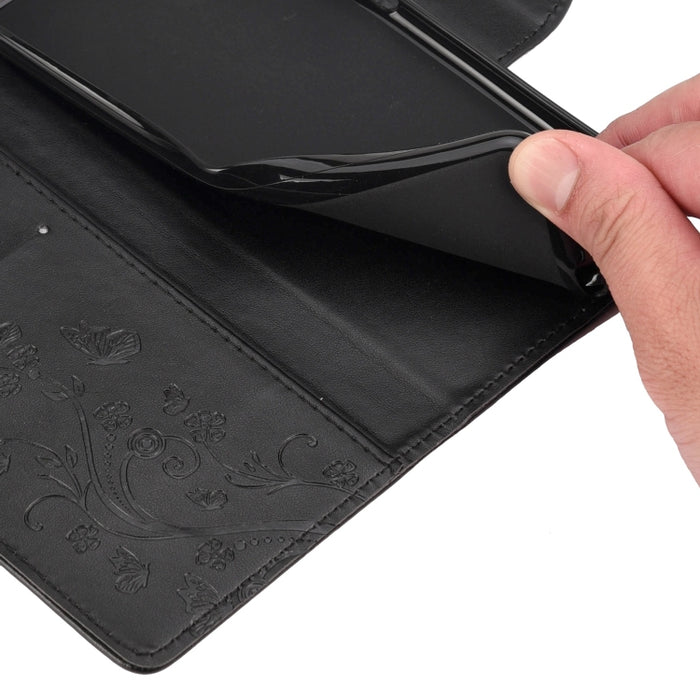 Estuche para teléfono con tapa de cuero con estampado de flores de mariposa, For Xiaomi Redmi 10A, For Xiaomi Redmi 10C, For Samsung Galaxy M23 5G, For Samsung Galaxy M53 5G