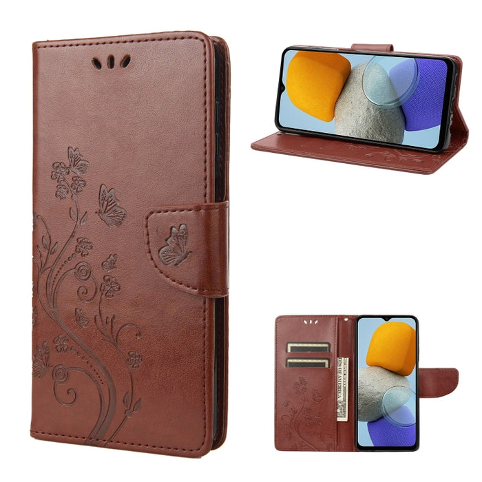 Estuche para teléfono con tapa de cuero con estampado de flores de mariposa, For Xiaomi Redmi 10A, For Xiaomi Redmi 10C, For Samsung Galaxy M23 5G, For Samsung Galaxy M53 5G