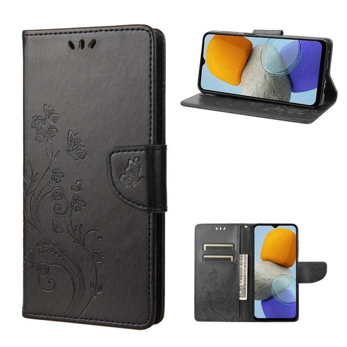 Estuche para teléfono con tapa de cuero con estampado de flores de mariposa, For Xiaomi Redmi 10A, For Xiaomi Redmi 10C, For Samsung Galaxy M23 5G, For Samsung Galaxy M53 5G