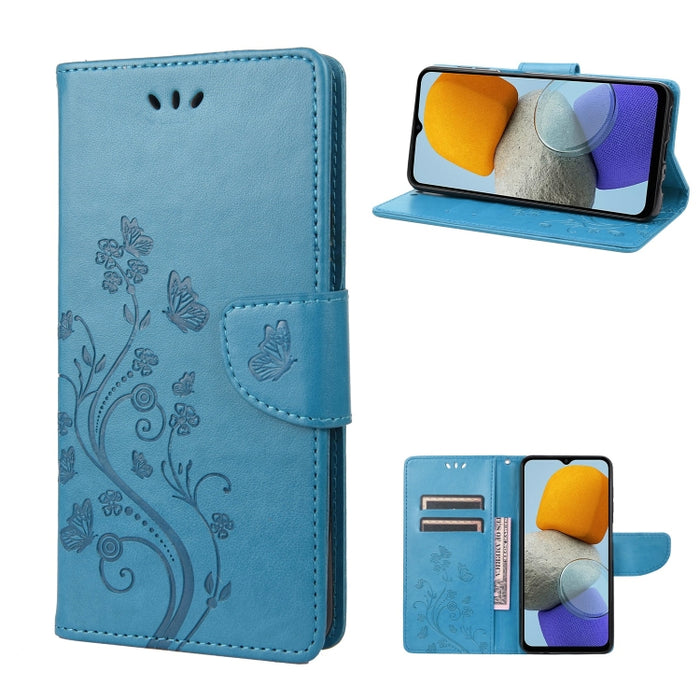 Estuche para teléfono con tapa de cuero con estampado de flores de mariposa, For Xiaomi Redmi 10A, For Xiaomi Redmi 10C, For Samsung Galaxy M23 5G, For Samsung Galaxy M53 5G