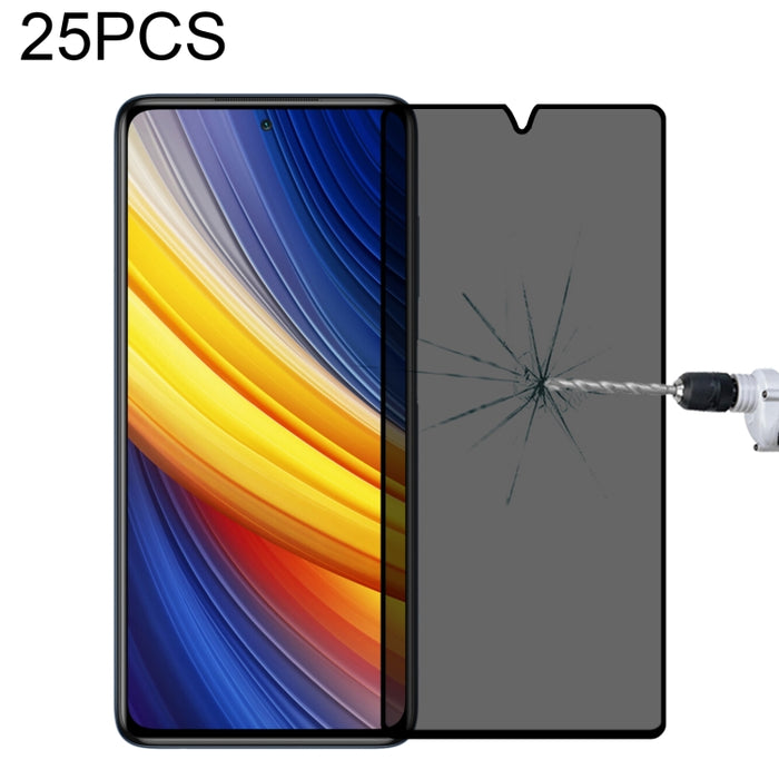 Película de vidrio templado antimirada de cubierta completa de 25 piezas, For Xiaomi Redmi Note 4G / 5G(25 PCS), For Xiaomi Redmi Note 10 Pro(25 PCS), For Xiaomi Poco X3 Pro(25 PCS), For Xiaomi Poco F3(25 PCS), For Xiaomi Poco M3 Pro(25 PCS)           ...