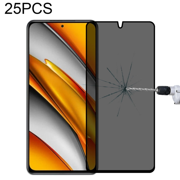 Película de vidrio templado antimirada de cubierta completa de 25 piezas, For Xiaomi Redmi Note 4G / 5G(25 PCS), For Xiaomi Redmi Note 10 Pro(25 PCS), For Xiaomi Poco X3 Pro(25 PCS), For Xiaomi Poco F3(25 PCS), For Xiaomi Poco M3 Pro(25 PCS)           ...