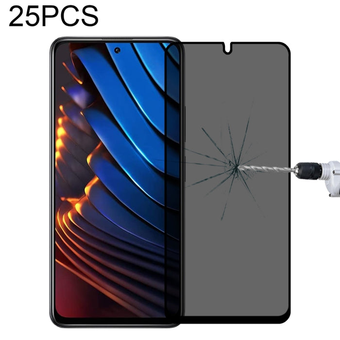 Película de vidrio templado antimirada de cubierta completa de 25 piezas, For Xiaomi Redmi Note 4G / 5G(25 PCS), For Xiaomi Redmi Note 10 Pro(25 PCS), For Xiaomi Poco X3 Pro(25 PCS), For Xiaomi Poco F3(25 PCS), For Xiaomi Poco M3 Pro(25 PCS)           ...