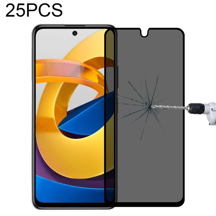 Película de vidrio templado antimirada de cubierta completa de 25 piezas, For Xiaomi Redmi Note 4G / 5G(25 PCS), For Xiaomi Redmi Note 10 Pro(25 PCS), For Xiaomi Poco X3 Pro(25 PCS), For Xiaomi Poco F3(25 PCS), For Xiaomi Poco M3 Pro(25 PCS)           ...