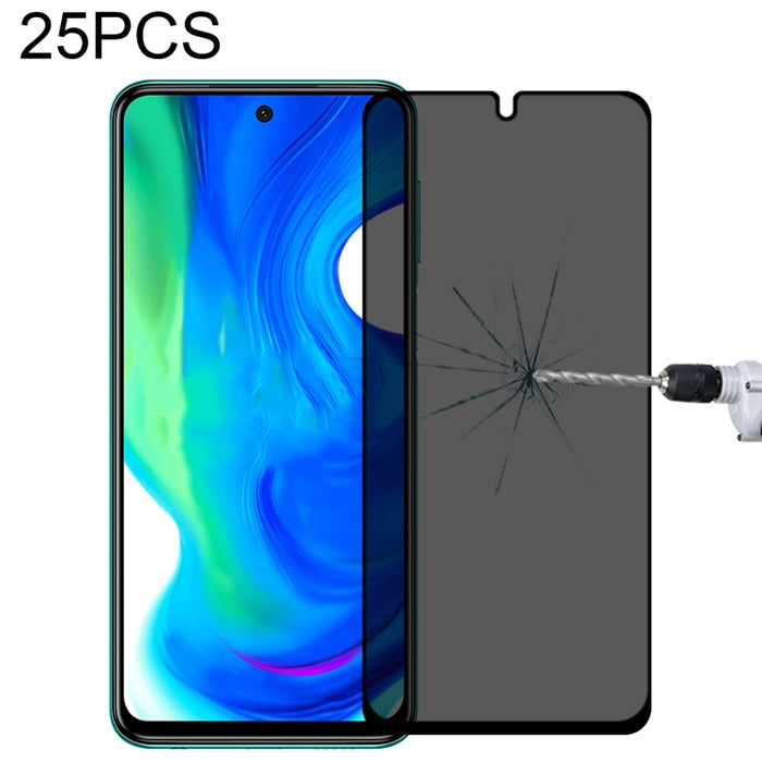 Película de vidrio templado antimirada de cubierta completa de 25 piezas, For Xiaomi Redmi Note 4G / 5G(25 PCS), For Xiaomi Redmi Note 10 Pro(25 PCS), For Xiaomi Poco X3 Pro(25 PCS), For Xiaomi Poco F3(25 PCS), For Xiaomi Poco M3 Pro(25 PCS)           ...