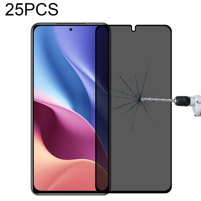 Película de vidrio templado antimirada de cubierta completa de 25 piezas, For Xiaomi Redmi Note 4G / 5G(25 PCS), For Xiaomi Redmi Note 10 Pro(25 PCS), For Xiaomi Poco X3 Pro(25 PCS), For Xiaomi Poco F3(25 PCS), For Xiaomi Poco M3 Pro(25 PCS)           ...