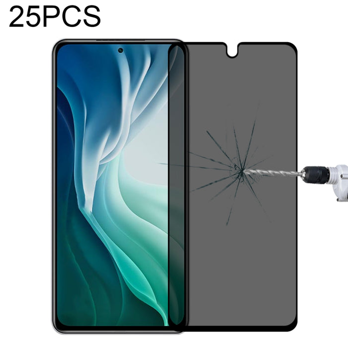 Película de vidrio templado antimirada de cubierta completa de 25 piezas, For Xiaomi Redmi Note 4G / 5G(25 PCS), For Xiaomi Redmi Note 10 Pro(25 PCS), For Xiaomi Poco X3 Pro(25 PCS), For Xiaomi Poco F3(25 PCS), For Xiaomi Poco M3 Pro(25 PCS)           ...