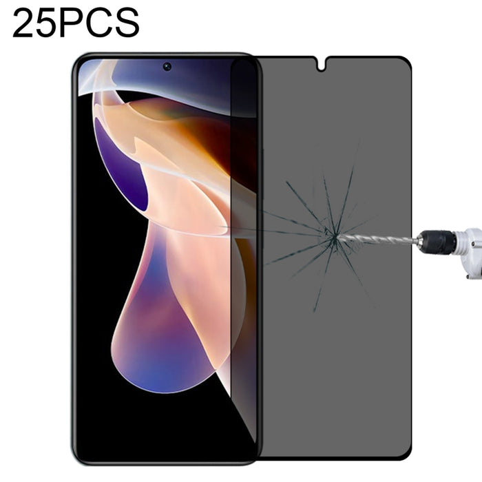 Película de vidrio templado antimirada de cubierta completa de 25 piezas, For Xiaomi Redmi Note 4G / 5G(25 PCS), For Xiaomi Redmi Note 10 Pro(25 PCS), For Xiaomi Poco X3 Pro(25 PCS), For Xiaomi Poco F3(25 PCS), For Xiaomi Poco M3 Pro(25 PCS)           ...