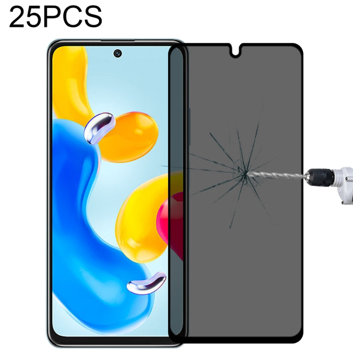 Película de vidrio templado antimirada de cubierta completa de 25 piezas, For Xiaomi Redmi Note 4G / 5G(25 PCS), For Xiaomi Redmi Note 10 Pro(25 PCS), For Xiaomi Poco X3 Pro(25 PCS), For Xiaomi Poco F3(25 PCS), For Xiaomi Poco M3 Pro(25 PCS)           ...