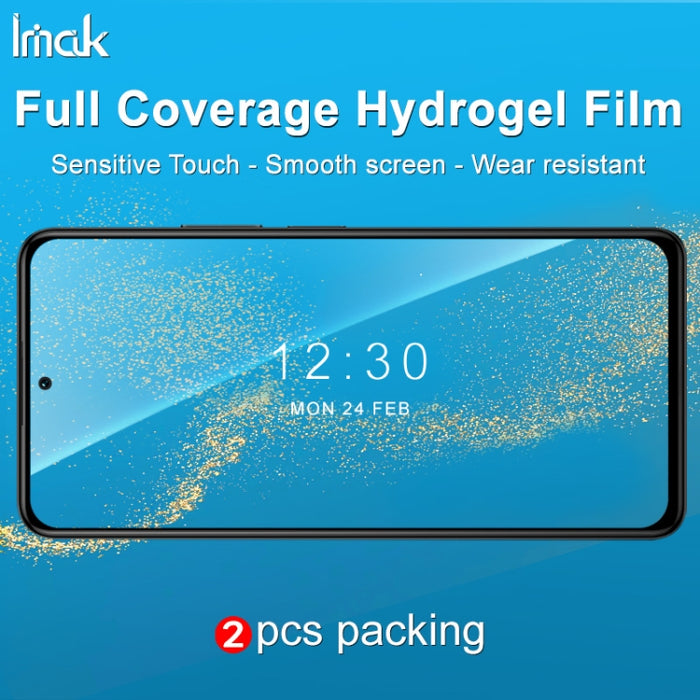 2 protectores frontales de película de hidrogel de pantalla completa curvada IMAK, For Xiaomi Redmi K40S 5G, For Xiaomi Redmi K50 5G / K50 Pro 5G, For Xiaomi Redmi Note 11 4G, For Xiaomi Redmi Note 11E Pro 5G, For Xiaomi Redmi Note 11s 4G