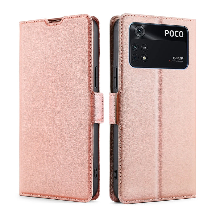 Estuche de cuero ultra delgado con hebilla lateral de voltaje, For Xiaomi Poco M4 Pro, For Xiaomi Poco X4 Pro 5G, For Xiaomi 12 Pro, For Xiaomi Redmi K50 / K50 Pro, For Xiaomi Redmi Note 11 Global / Note 11S, For Xiaomi Redmi Note 11 Pro 4G / 5G       ...