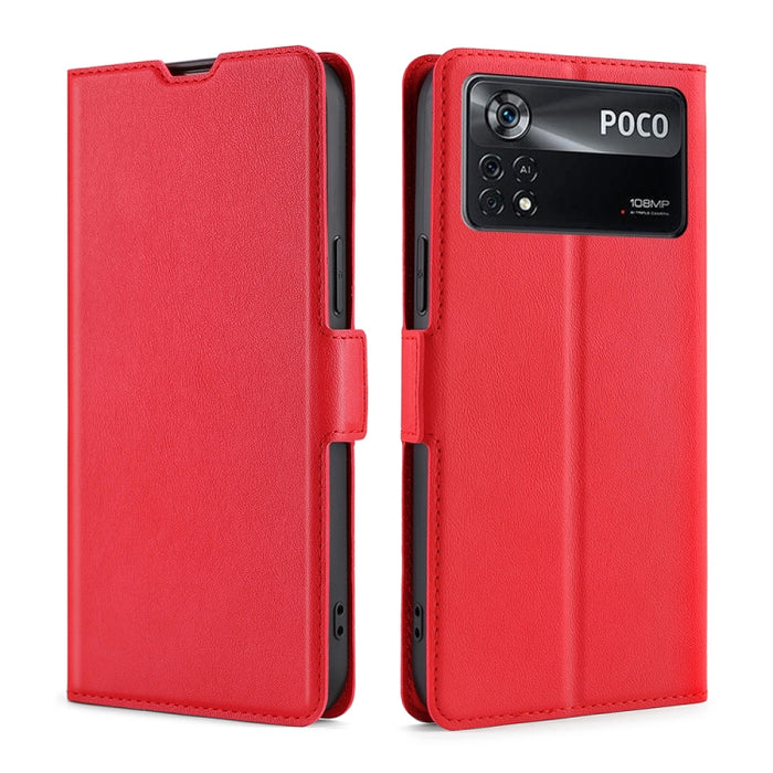 Estuche de cuero ultra delgado con hebilla lateral de voltaje, For Xiaomi Poco M4 Pro, For Xiaomi Poco X4 Pro 5G, For Xiaomi 12 Pro, For Xiaomi Redmi K50 / K50 Pro, For Xiaomi Redmi Note 11 Global / Note 11S, For Xiaomi Redmi Note 11 Pro 4G / 5G       ...