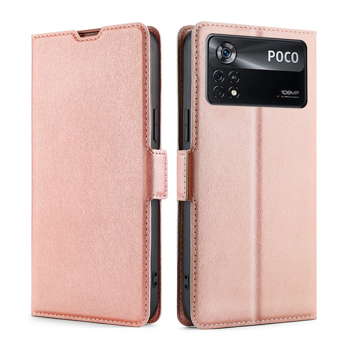 Estuche de cuero ultra delgado con hebilla lateral de voltaje, For Xiaomi Poco M4 Pro, For Xiaomi Poco X4 Pro 5G, For Xiaomi 12 Pro, For Xiaomi Redmi K50 / K50 Pro, For Xiaomi Redmi Note 11 Global / Note 11S, For Xiaomi Redmi Note 11 Pro 4G / 5G       ...