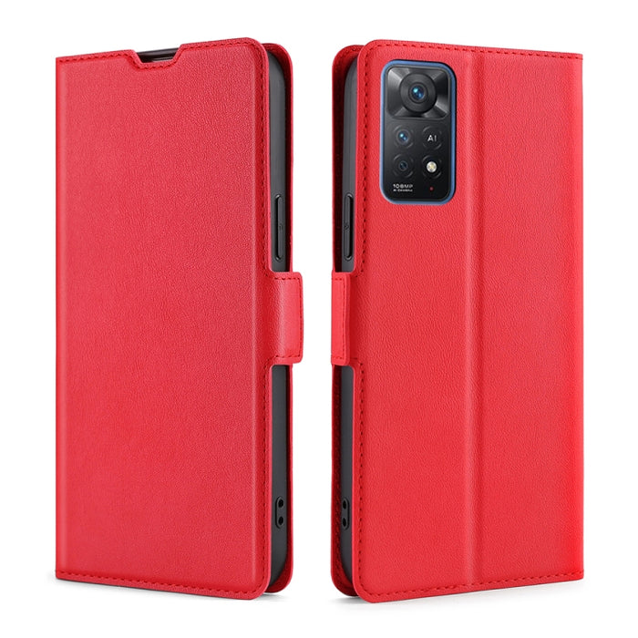 Estuche de cuero ultra delgado con hebilla lateral de voltaje, For Xiaomi Poco M4 Pro, For Xiaomi Poco X4 Pro 5G, For Xiaomi 12 Pro, For Xiaomi Redmi K50 / K50 Pro, For Xiaomi Redmi Note 11 Global / Note 11S, For Xiaomi Redmi Note 11 Pro 4G / 5G       ...