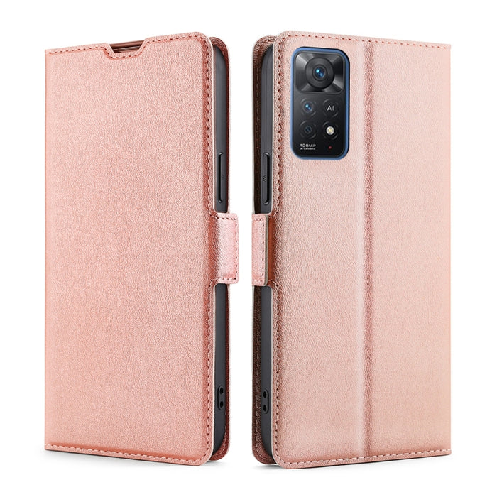 Estuche de cuero ultra delgado con hebilla lateral de voltaje, For Xiaomi Poco M4 Pro, For Xiaomi Poco X4 Pro 5G, For Xiaomi 12 Pro, For Xiaomi Redmi K50 / K50 Pro, For Xiaomi Redmi Note 11 Global / Note 11S, For Xiaomi Redmi Note 11 Pro 4G / 5G       ...