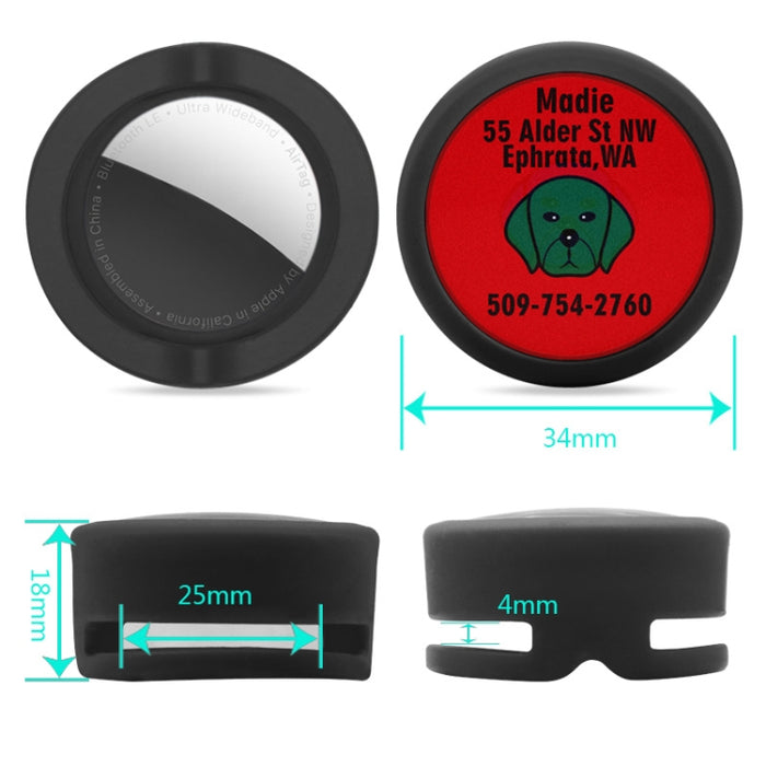 Estuche protector a prueba de golpes para collar de perro para AirTag