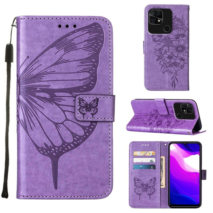 Estuche para teléfono de cuero con mariposa en relieve, For Xiaomi Redmi 10C Global/10 India, For Xiaomi Redmi K50 / K50 Pro, For Xiaomi 12, For Xiaomi 12 Pro, For Xiaomi Poco M4 Pro 4G, For Xiaomi Poco X4 Pro 5G, For Xiaomi Redmi 10 Prime+ 5G/Note 11E...
