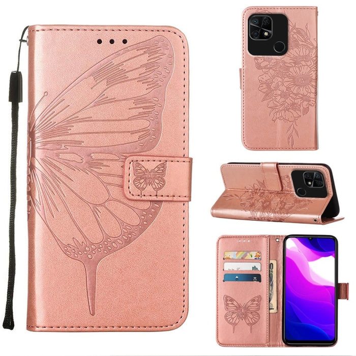Estuche para teléfono de cuero con mariposa en relieve, For Xiaomi Redmi 10C Global/10 India, For Xiaomi Redmi K50 / K50 Pro, For Xiaomi 12, For Xiaomi 12 Pro, For Xiaomi Poco M4 Pro 4G, For Xiaomi Poco X4 Pro 5G, For Xiaomi Redmi 10 Prime+ 5G/Note 11E...