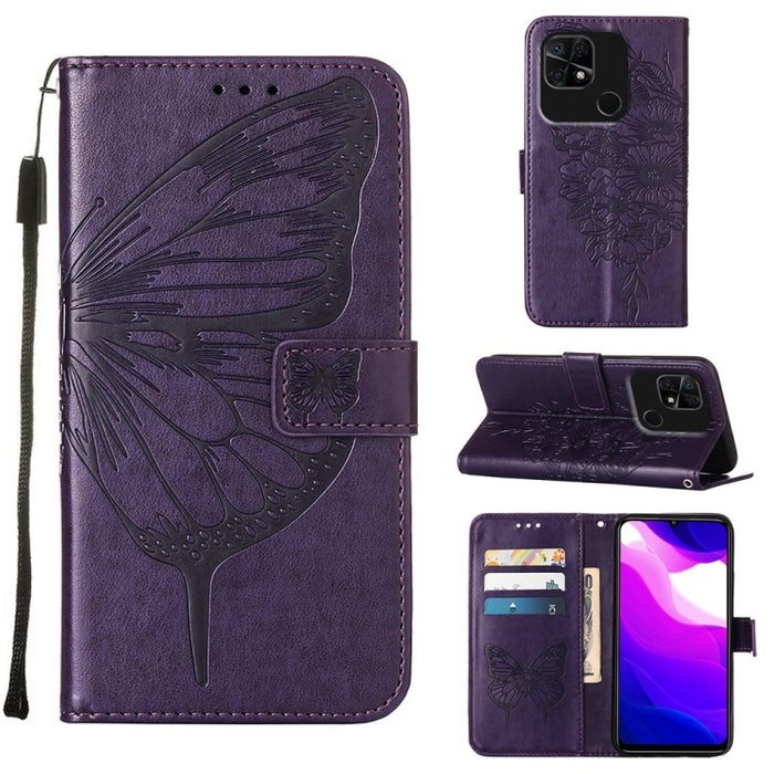 Estuche para teléfono de cuero con mariposa en relieve, For Xiaomi Redmi 10C Global/10 India, For Xiaomi Redmi K50 / K50 Pro, For Xiaomi 12, For Xiaomi 12 Pro, For Xiaomi Poco M4 Pro 4G, For Xiaomi Poco X4 Pro 5G, For Xiaomi Redmi 10 Prime+ 5G/Note 11E...