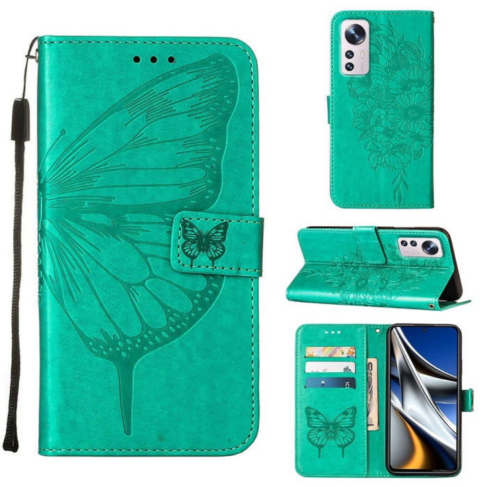 Estuche para teléfono de cuero con mariposa en relieve, For Xiaomi Redmi 10C Global/10 India, For Xiaomi Redmi K50 / K50 Pro, For Xiaomi 12, For Xiaomi 12 Pro, For Xiaomi Poco M4 Pro 4G, For Xiaomi Poco X4 Pro 5G, For Xiaomi Redmi 10 Prime+ 5G/Note 11E...