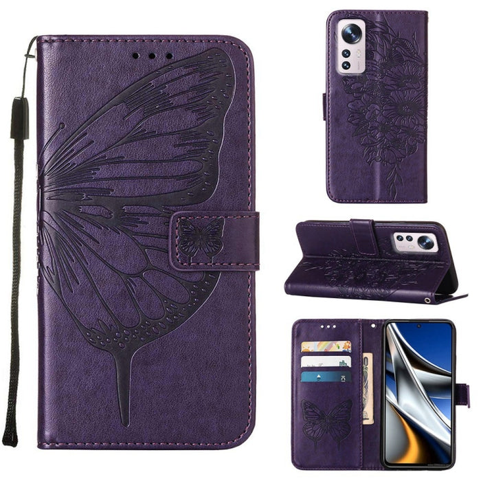 Estuche para teléfono de cuero con mariposa en relieve, For Xiaomi Redmi 10C Global/10 India, For Xiaomi Redmi K50 / K50 Pro, For Xiaomi 12, For Xiaomi 12 Pro, For Xiaomi Poco M4 Pro 4G, For Xiaomi Poco X4 Pro 5G, For Xiaomi Redmi 10 Prime+ 5G/Note 11E...